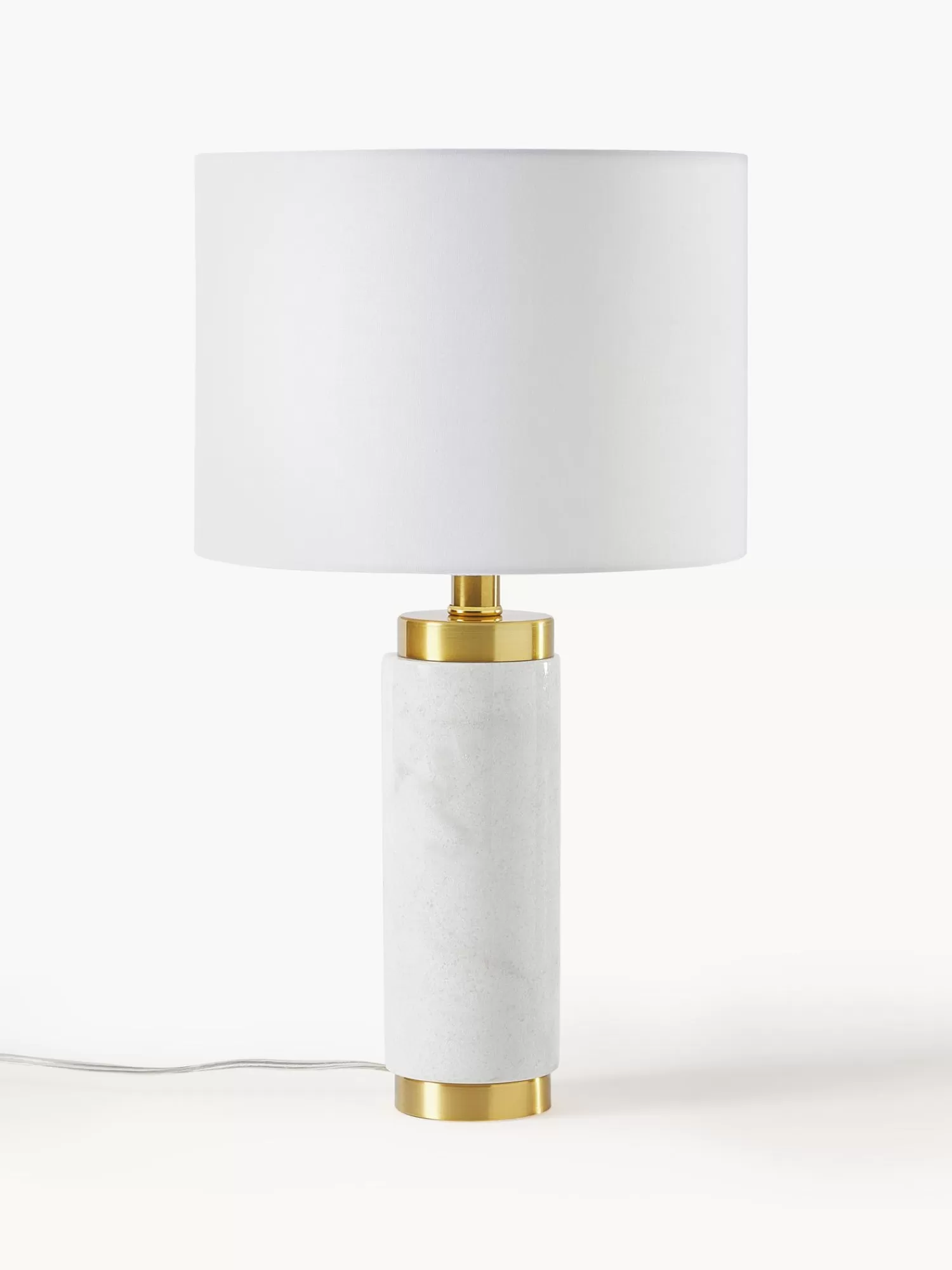 New Lampa Stołowa Z Marmurowa Podstawa W Stylu Glam Miranda Lampki Nocne