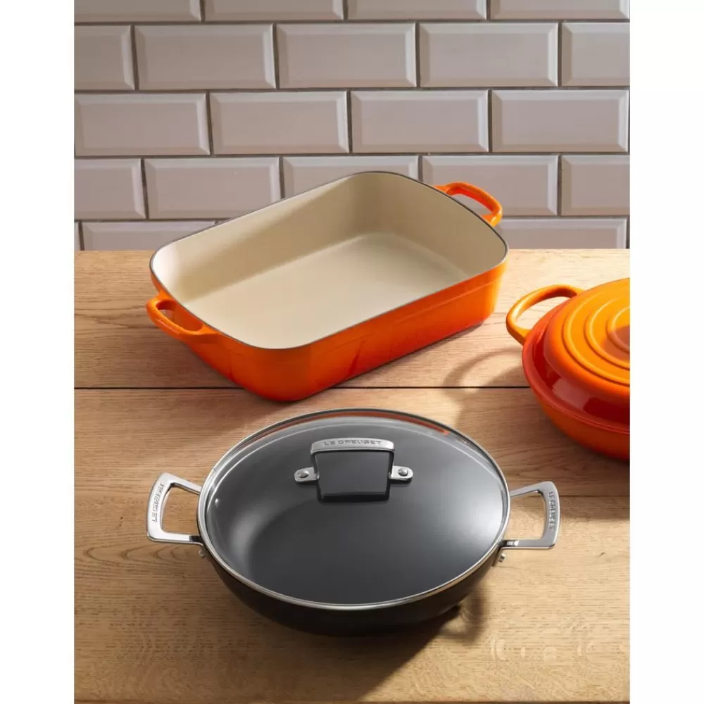 Le Creuset Patelnie>Patelnia Z Powloka Zapobiegajaca Przywieraniu I Pokrywka James