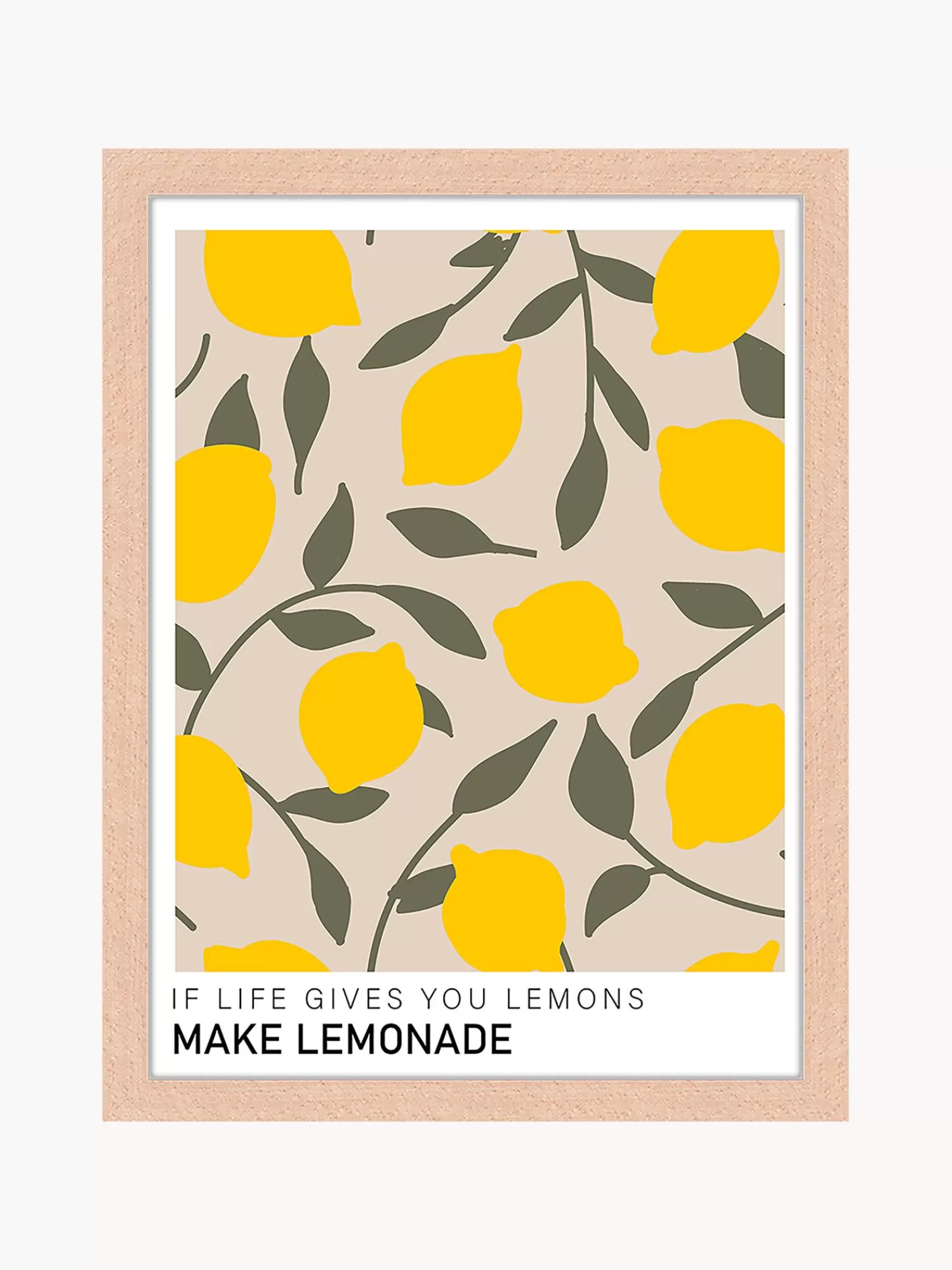 Shop Recznie Wykonany Oprawiony Druk Cyfrowy Make Lemonade Obrazy I Grafiki